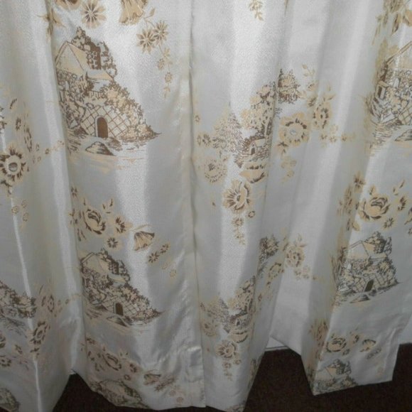 Vtg Fiberglass Curtains Raised Velvet 46 x 78 - Picture 7 of 12